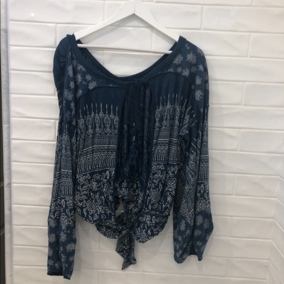 Free People Weekend Warrior print top - Picture 6 of 8